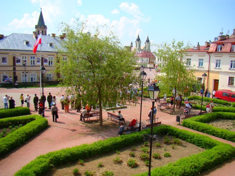 View of the square from the side of the Zaleski villa