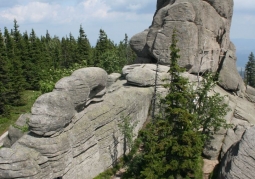 Rock formation in summer