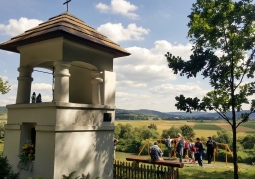 Roadside chapel with a figure of St. Christopher