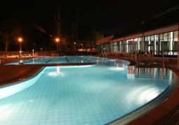 Aquapark at night