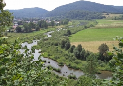 Viewing platform - old San riverbeds - Myczkowce