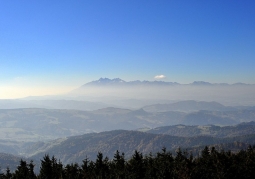 Panorama from the tower to the Tatra Mountains