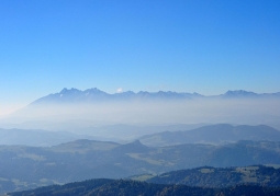 Panorama from the tower to the Tatra Mountains
