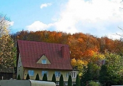 house in autumn colors