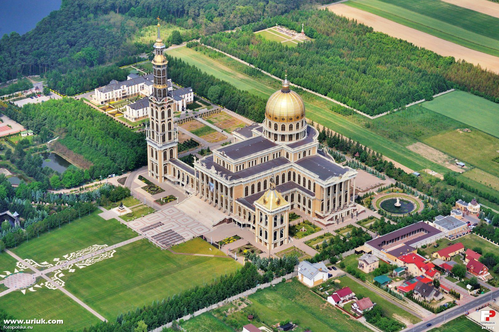 Aerial view of the basilica