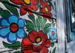 Kwiaty pokrywające dom