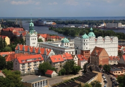 Zamek i panorama Szczecina