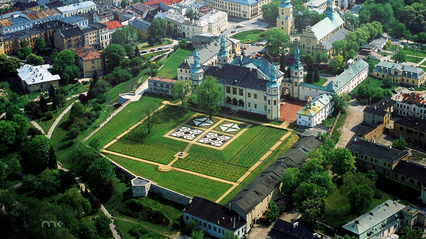Aerial view of the palace