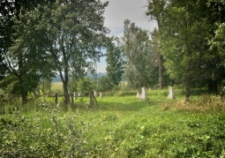 Cmentarz przy cerkwi w Bystrem