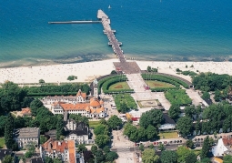 Aerial view of the pier