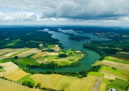 Bird's-eye view of Wdzydze lakes