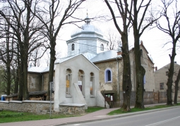 Historic church and belfry in Baligród