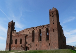 Ruiny zamku widziane od południowego-wschodu