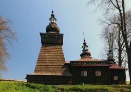 Historic church in Andrzejówka in summer