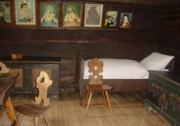 The interior of the cottage from Istebna
