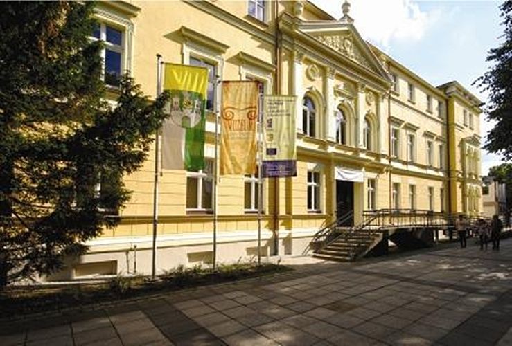 Budynek muzeum widziany od al. Niepodległości