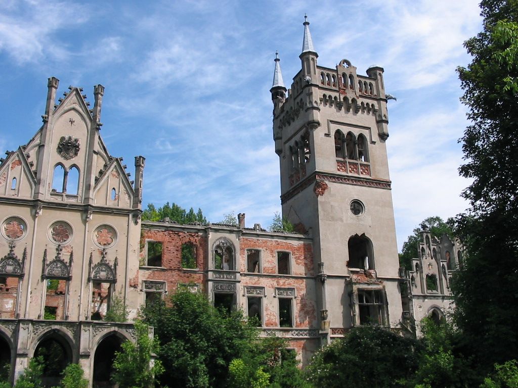 Ruins of the palace in Kopice
