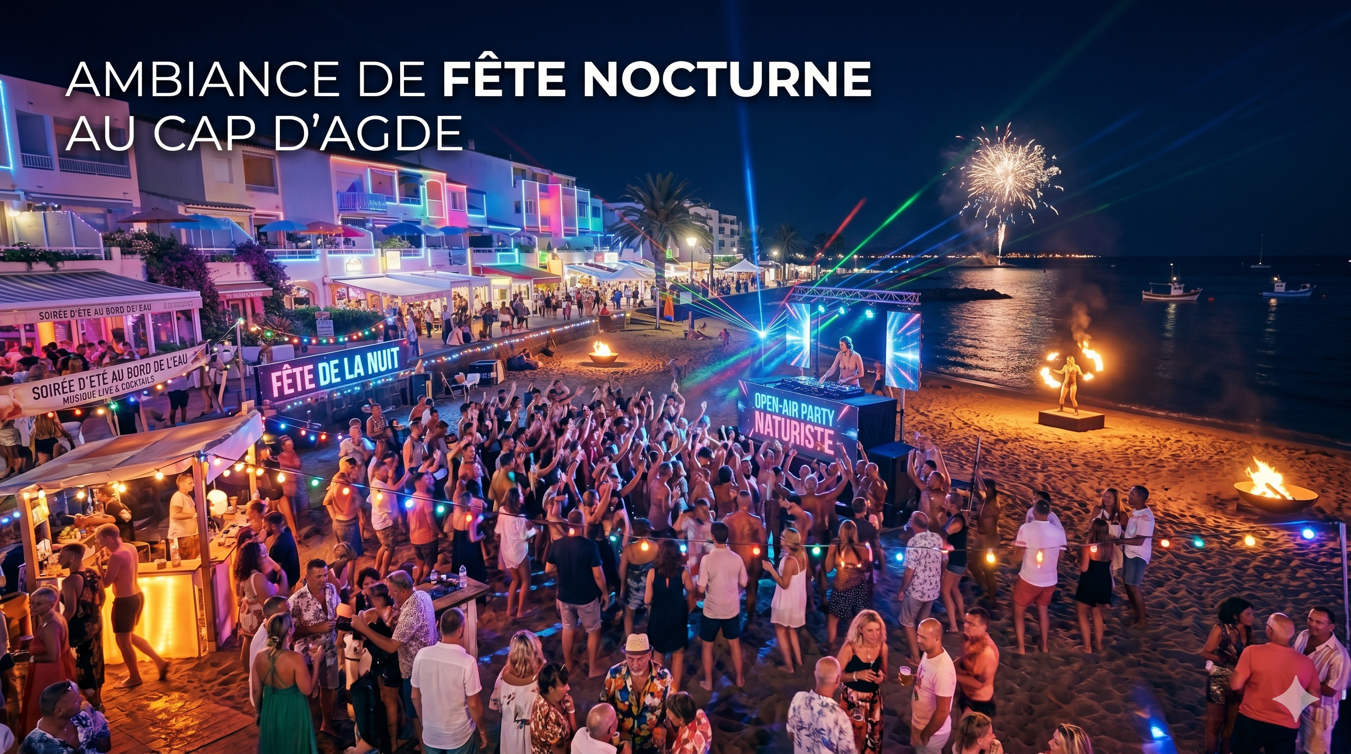 L'ambiance ouverte et libérée du Village Naturiste du Cap d'Agde