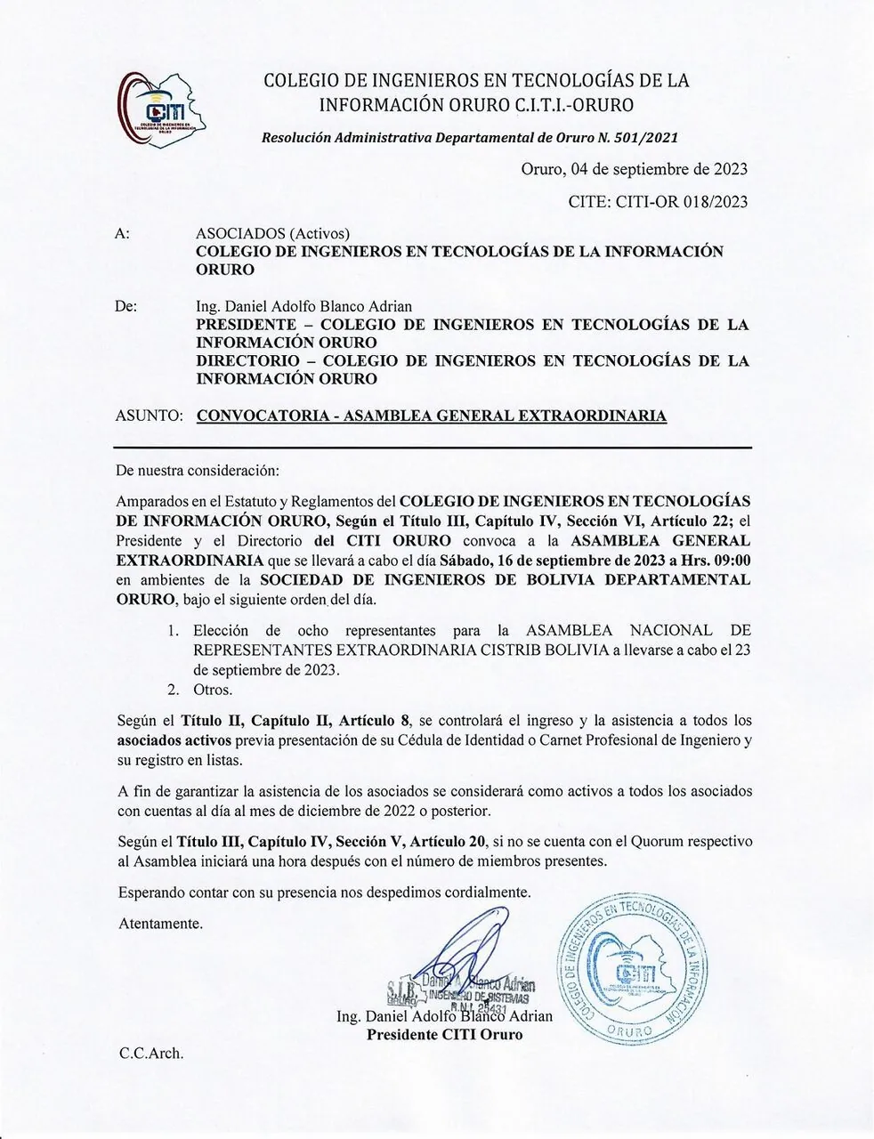 Asamblea General Ordinaria