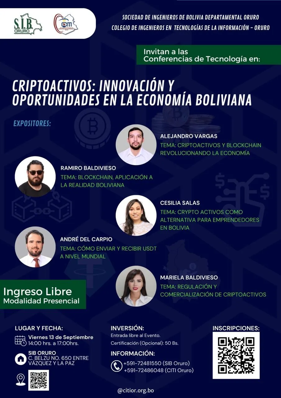 CONFERENCIA CRIPTOACTIVOS: INNOVACIÓN Y OPORTUNIDADES EN LA ECONOMÍA BOLIVIANA