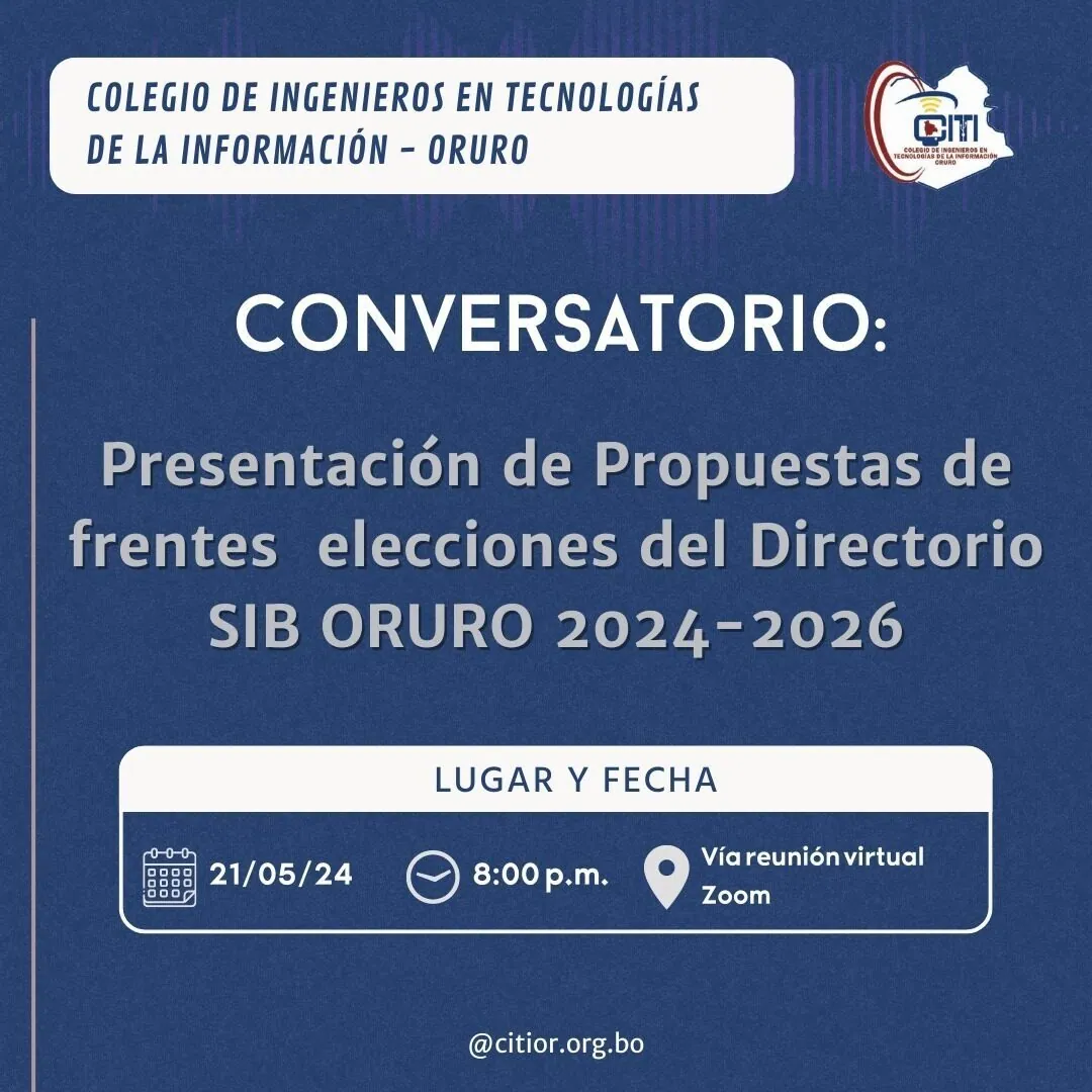 Conversatorio Elecciones SIB Oruro Directorio 2024-2026