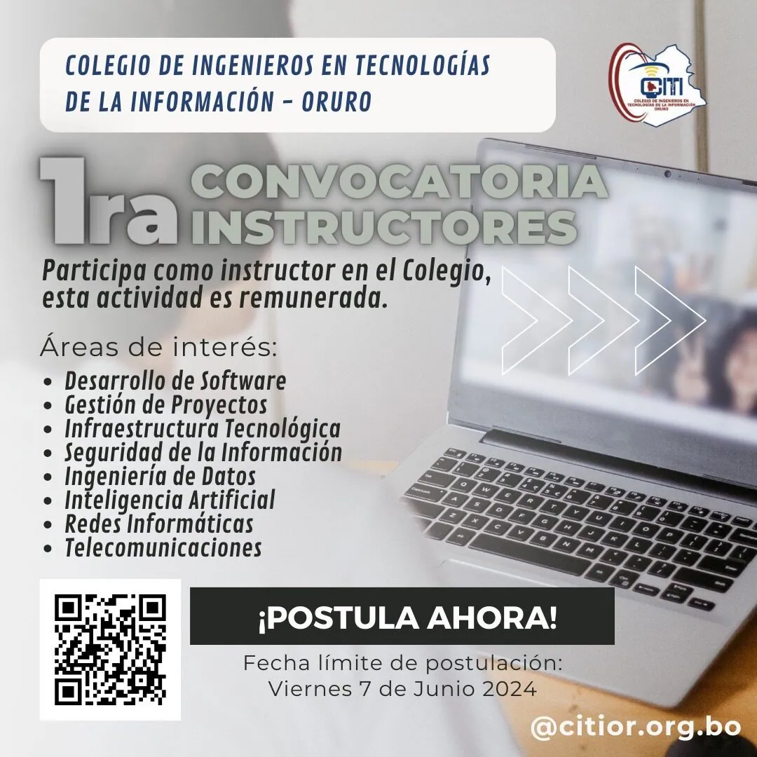 Convocatoria Instructores CITI - Oruro
