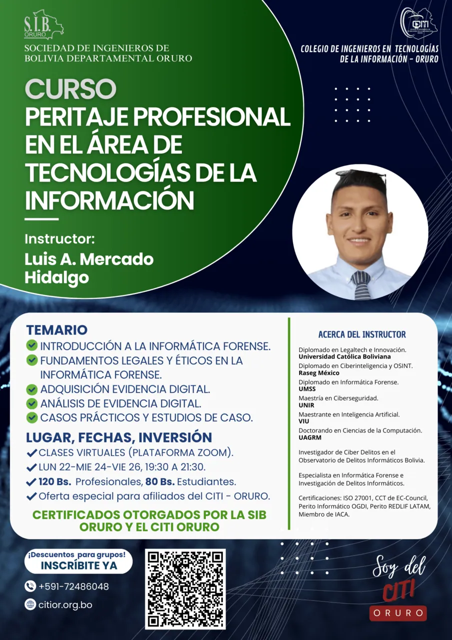 CURSO DE PERITAJE PROFESIONAL EN TI