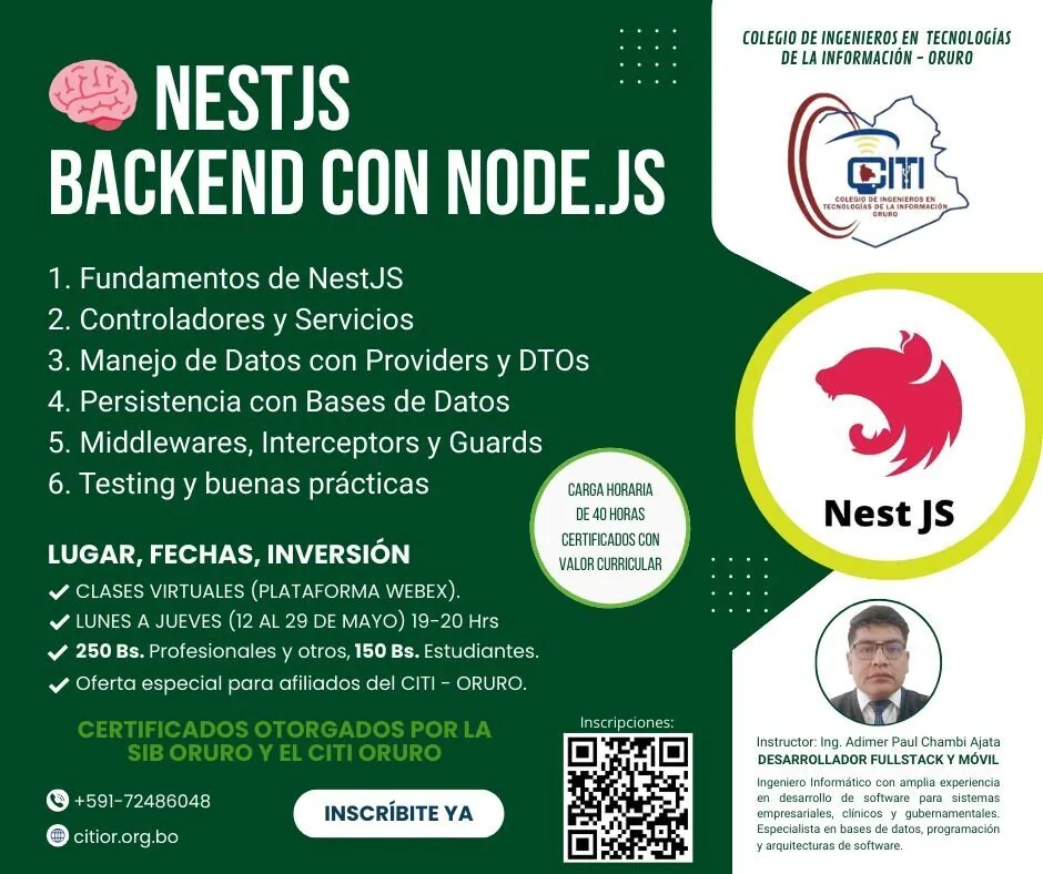 CURSOS TALLER DE DESARROLLO WEB Y APPS MODERNAS