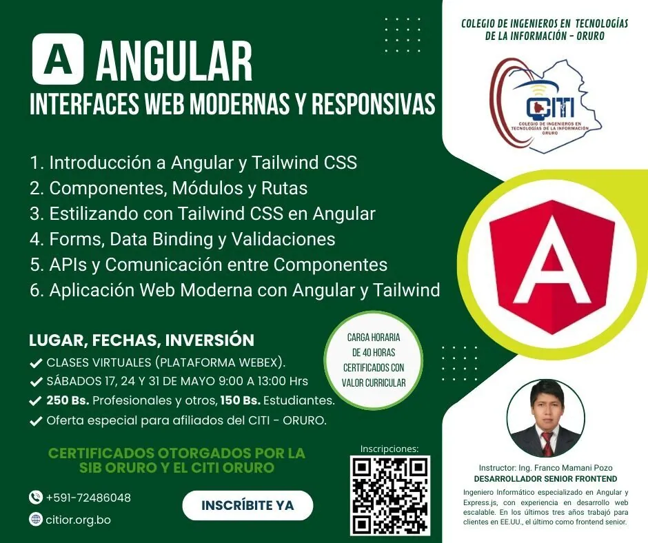 CURSOS TALLER DE DESARROLLO WEB Y APPS MODERNAS