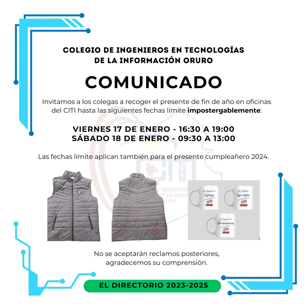 Fechas Entrega Presente Navideño 2024