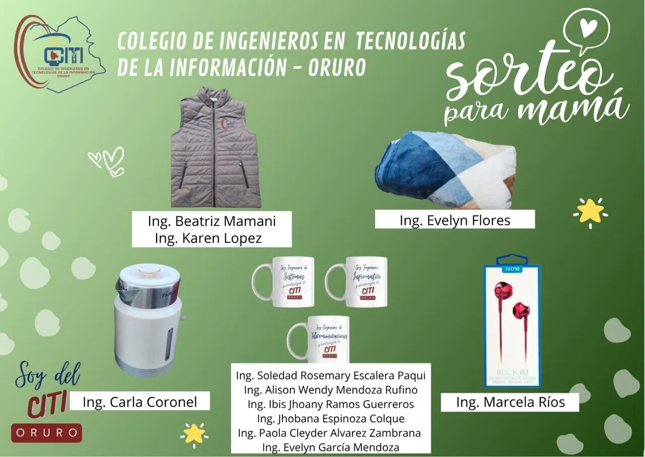 🌸 ¡Ganadoras del sorteo del Día de la Madre del CITI Oruro! 🌸