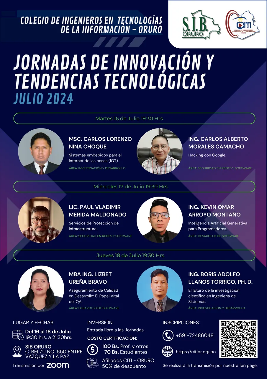 JORNADAS DE INNOVACIÓN Y TENDENCIAS TECNOLÓGICAS - JULIO 2024