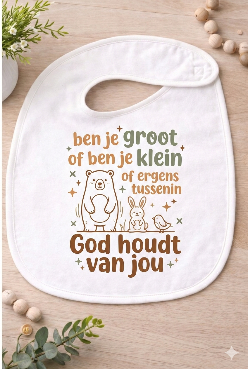 Slabbetje 'ben je groot of ben je klein'