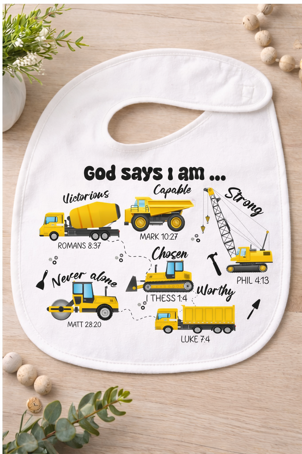 Slabbetje 'God says i am'