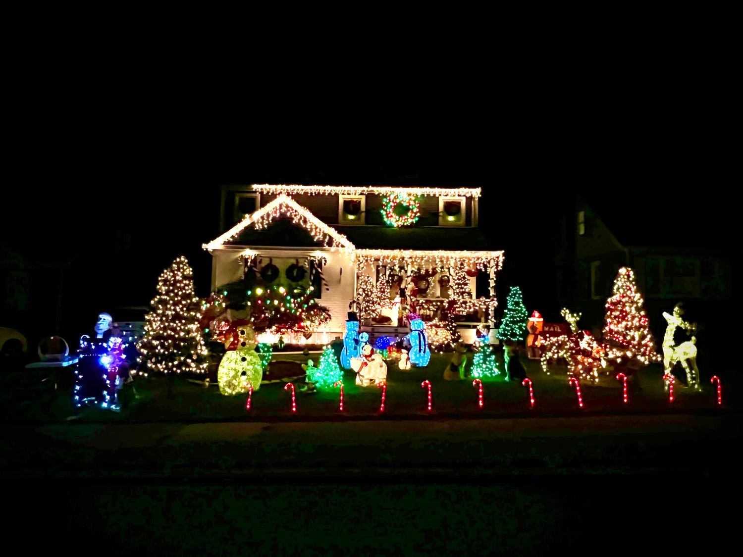 The Frese family Santa Mailbox and Positivi-TREE, Christmas lights in Broomall, PA (photo 1)