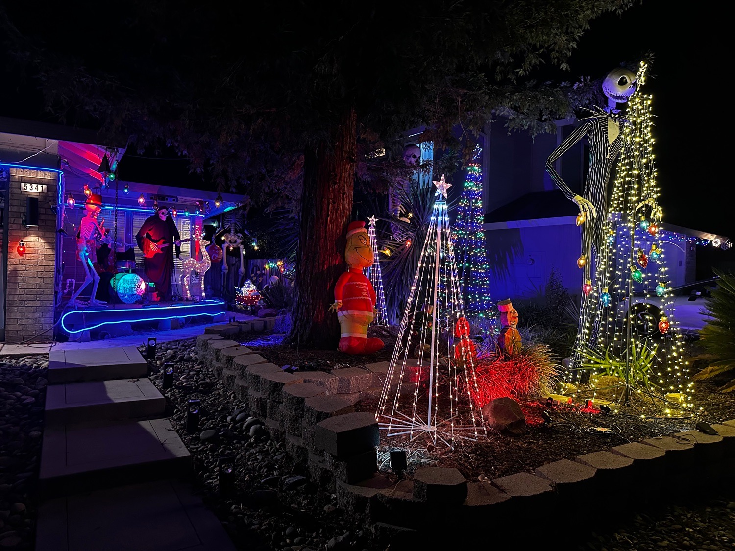 Rock and roll Christmas, Christmas lights in Elk Grove, CA (photo 5)