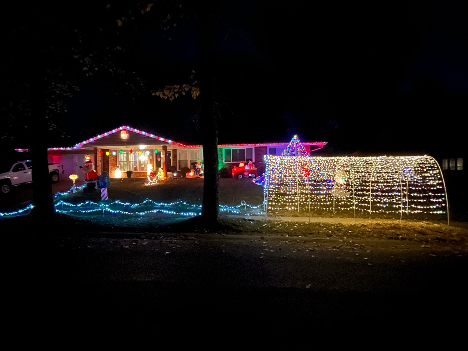 Small tunnel of lights, Christmas lights in Saint Louis, MO (photo 1)