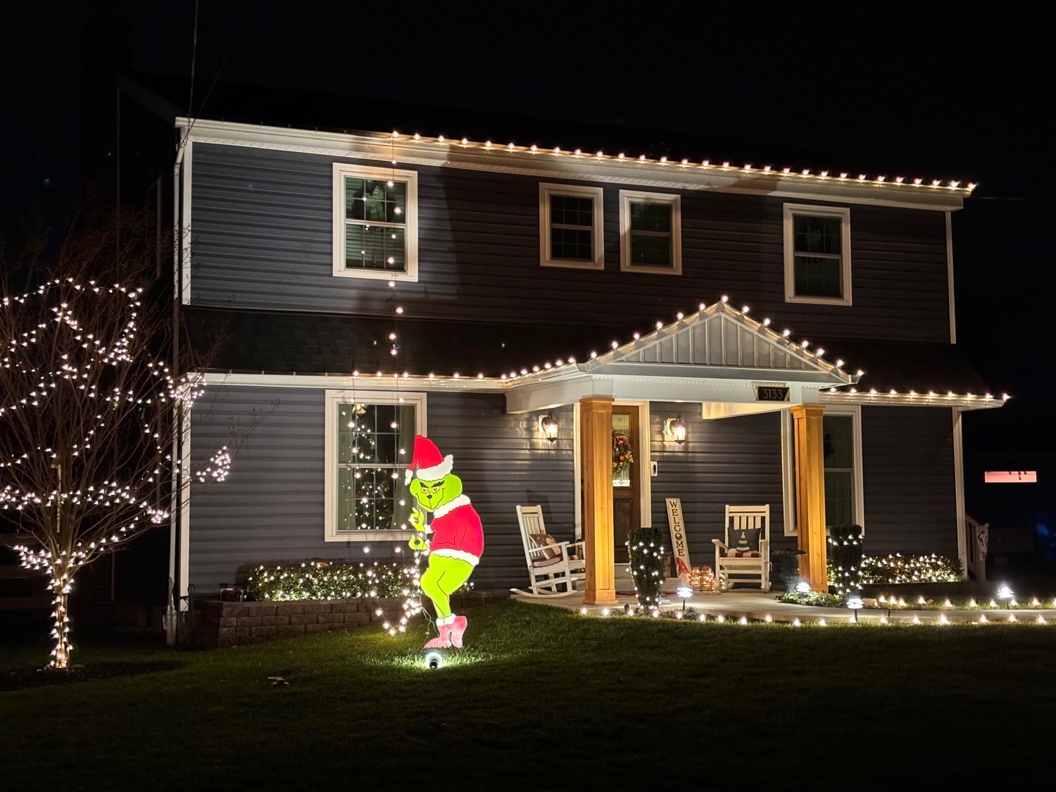 Who is this mean fellow?, Christmas lights in Plymouth Meeting, PA (photo 1)