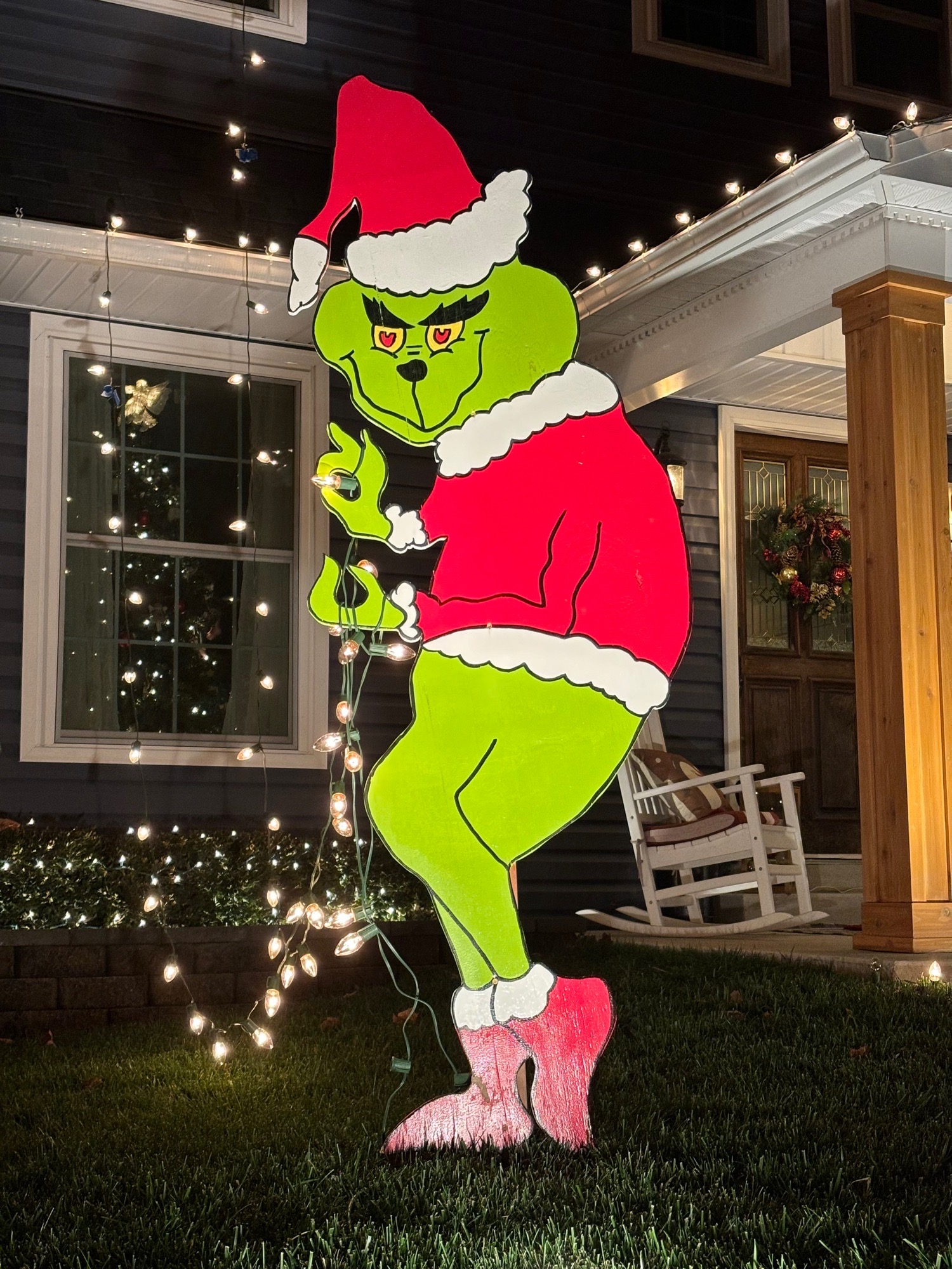 Who is this mean fellow?, Christmas lights in Plymouth Meeting, PA (photo 2)