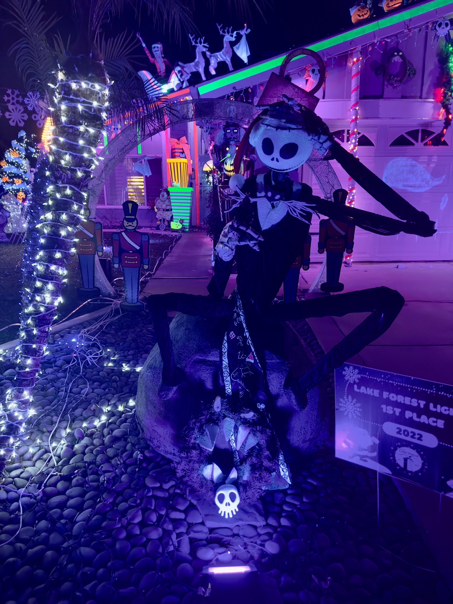 Nightmare Before Christmas, Christmas lights in Lake Forest, CA (photo 2)