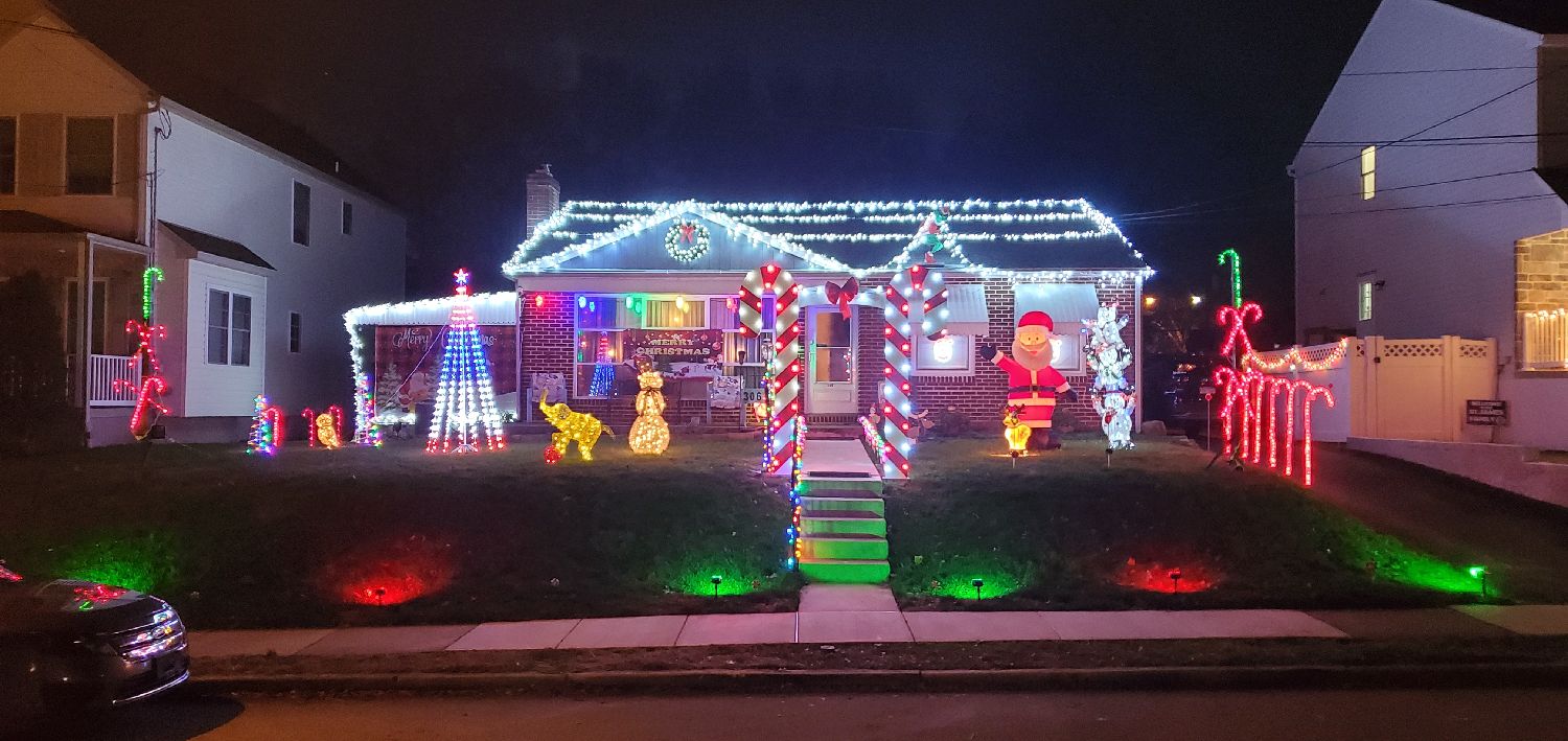 michell Street candy cane lane, Christmas lights in Ridley Park, PA (photo 1)