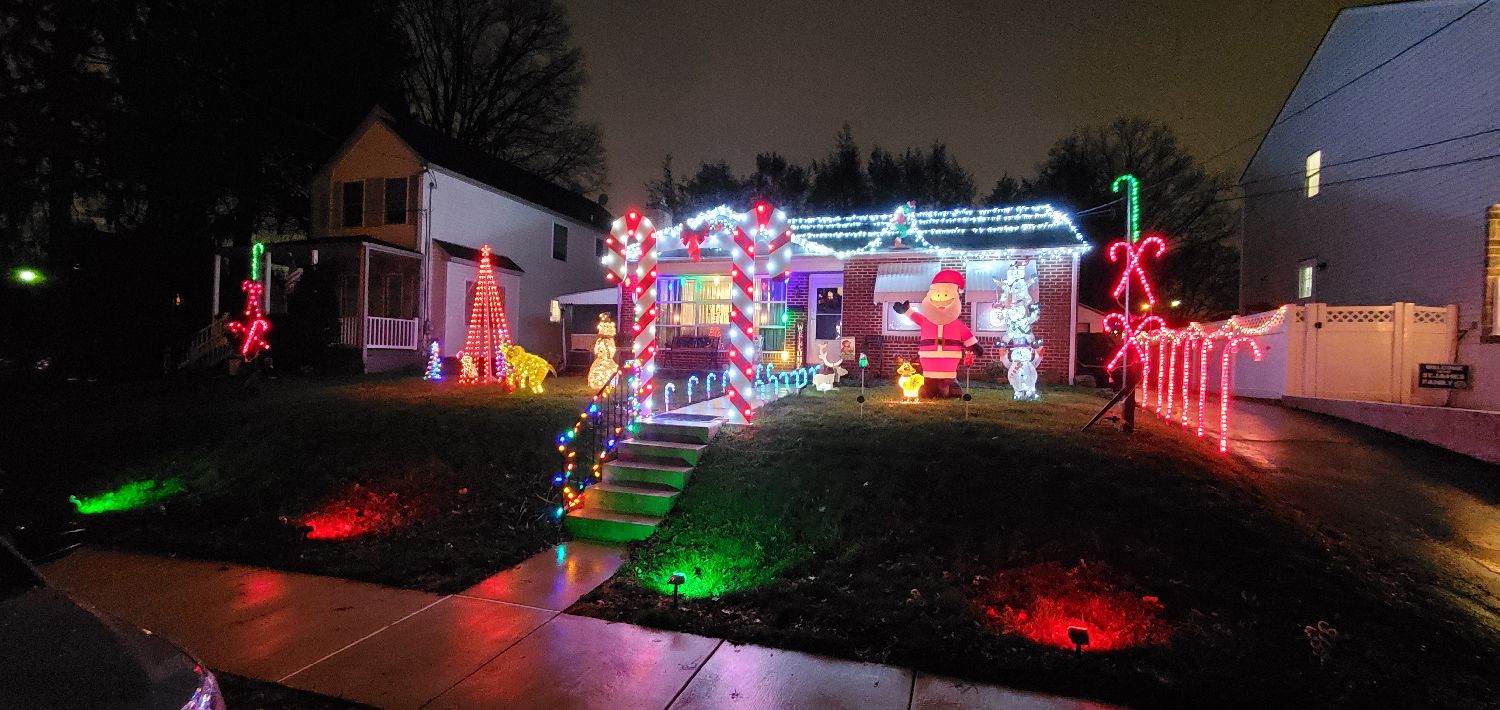 michell Street candy cane lane, Christmas lights in Ridley Park, PA (photo 2)
