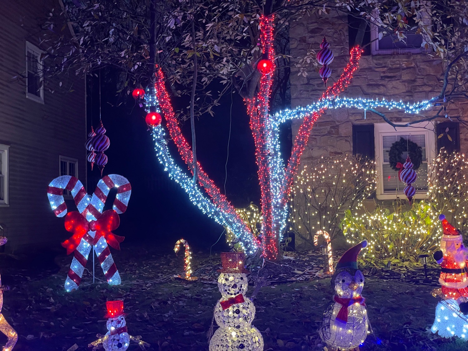 Lit up, Christmas lights in Abington, PA (photo 3)
