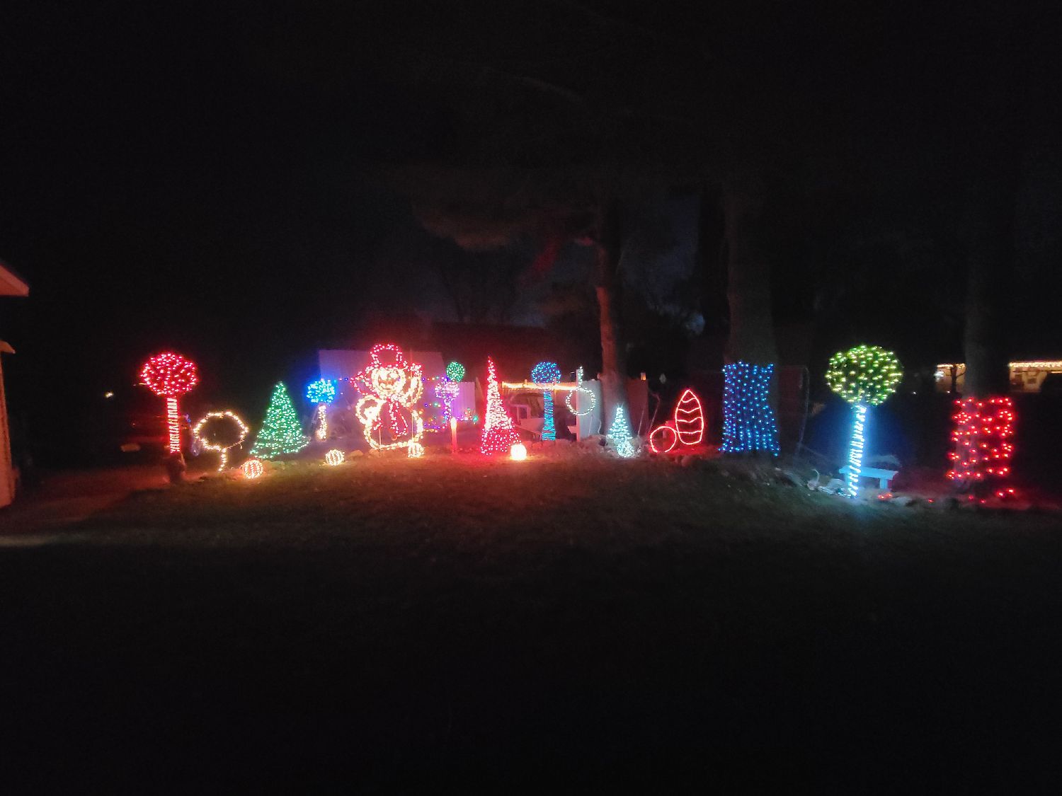 Snowman, Christmas lights in New Richmond, WI (photo 1)
