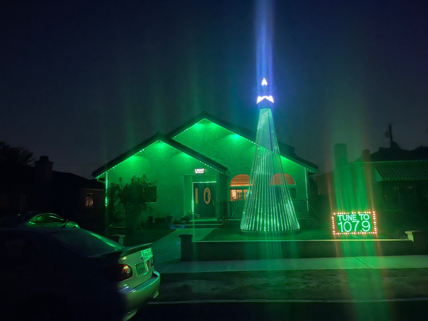 Lights on rose, Christmas lights in Burbank, CA (photo 1)