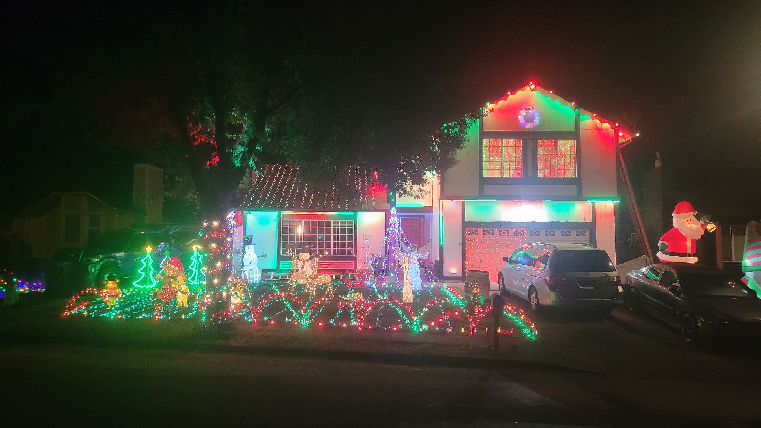 Lights, Small LOR Set Up and blow ups, Christmas lights in Ukiah, CA (photo 3)