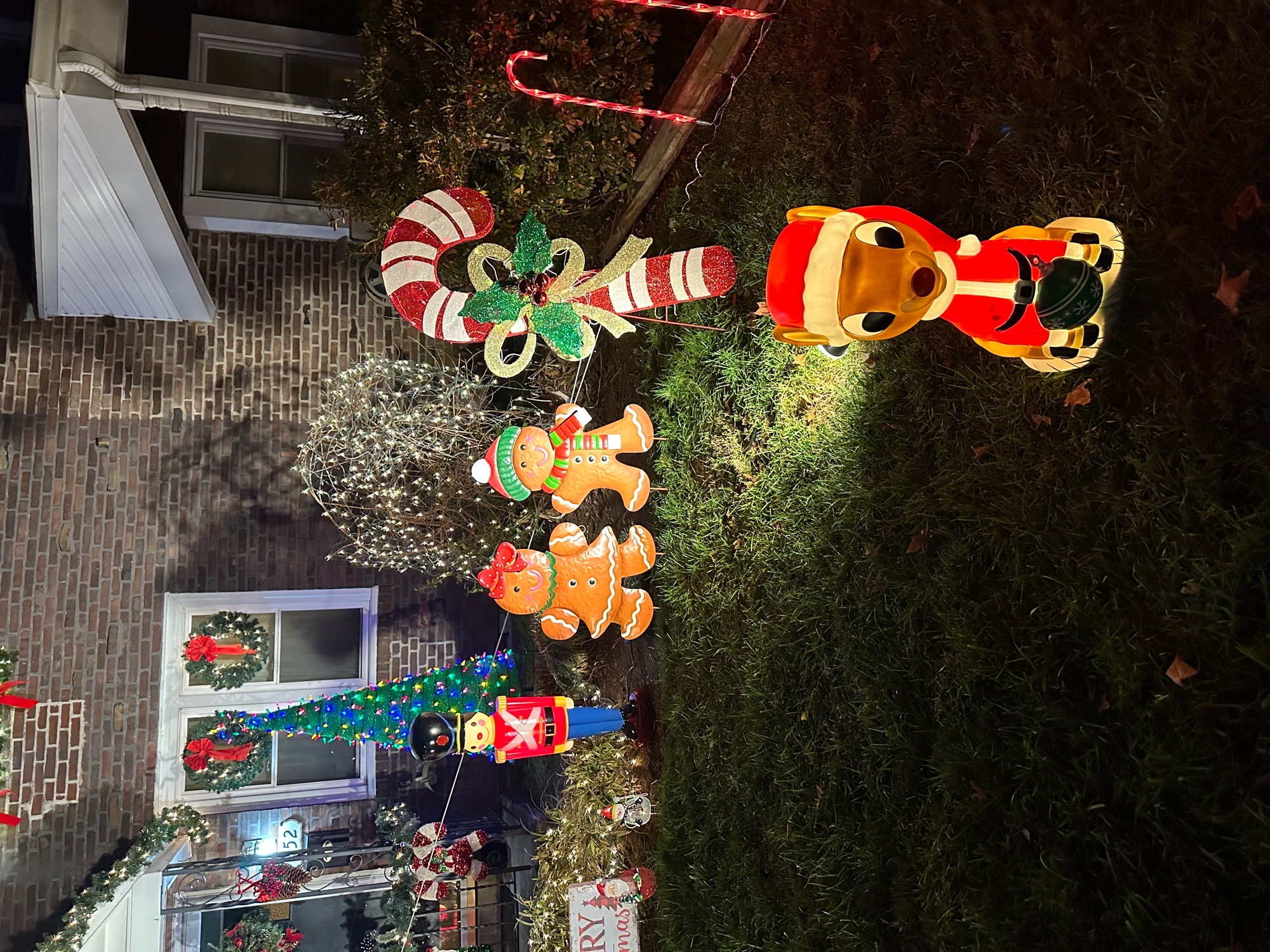Rudolph in Flight, Christmas lights in Drexel Hill, PA (photo 2)