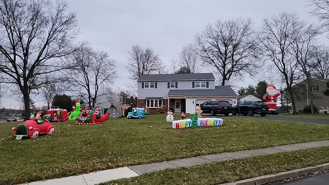 Corner of elm, Christmas lights in Hatfield, PA (photo 1)