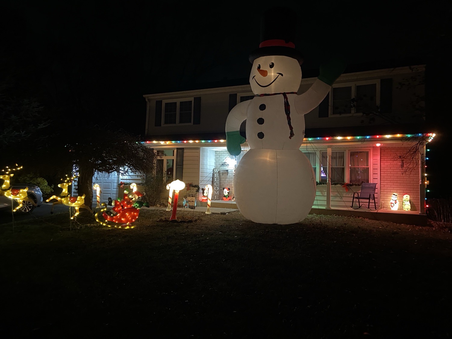 The Great Snowman, Christmas lights in Warminster, PA (photo 1)