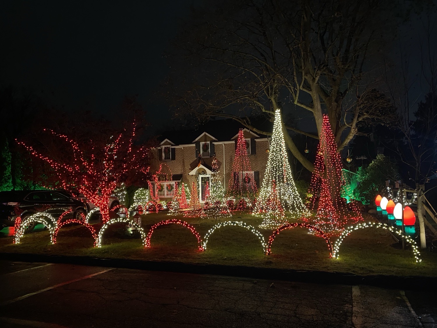 Candy Cane on Pickwick Lane, Christmas lights in Newtown Square, PA (photo 2)